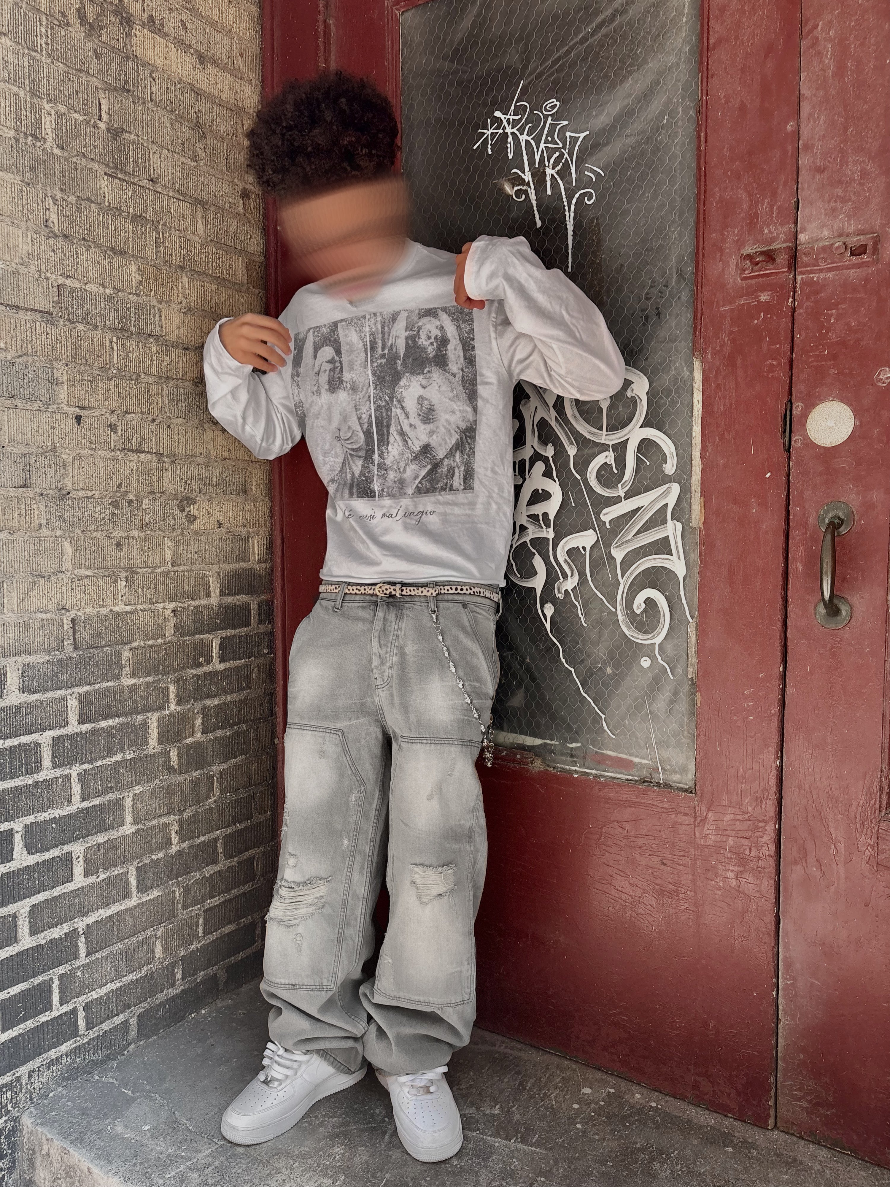 "BONEZ" Distressed Hoodie (BLACK)
