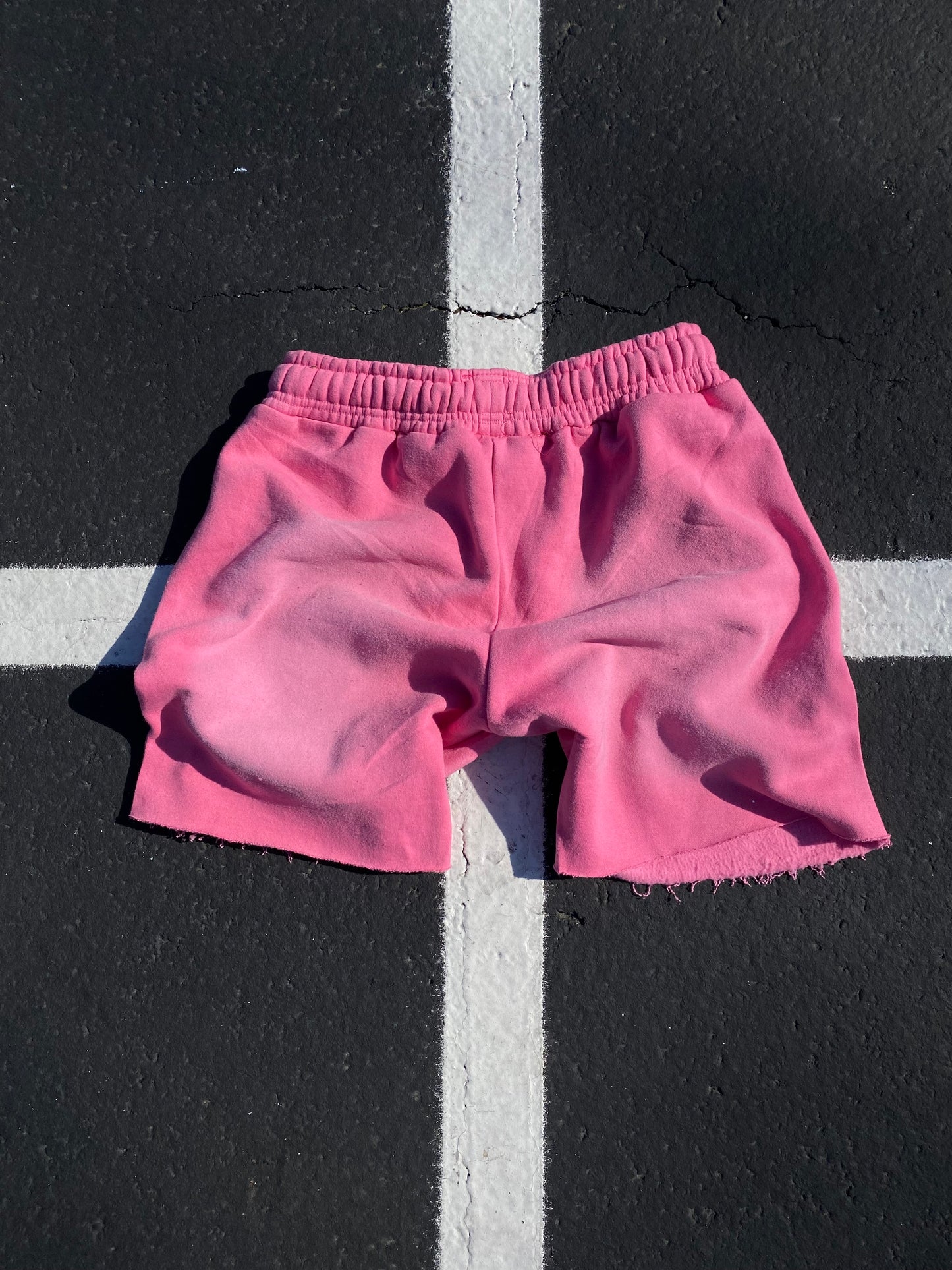 "BONEZ" Distressed Shorts (Pink)